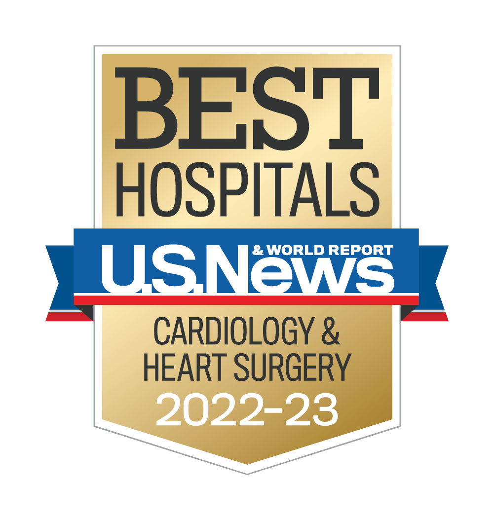 USNWR best regional hospital cardiology badge for 2022 - 2023 