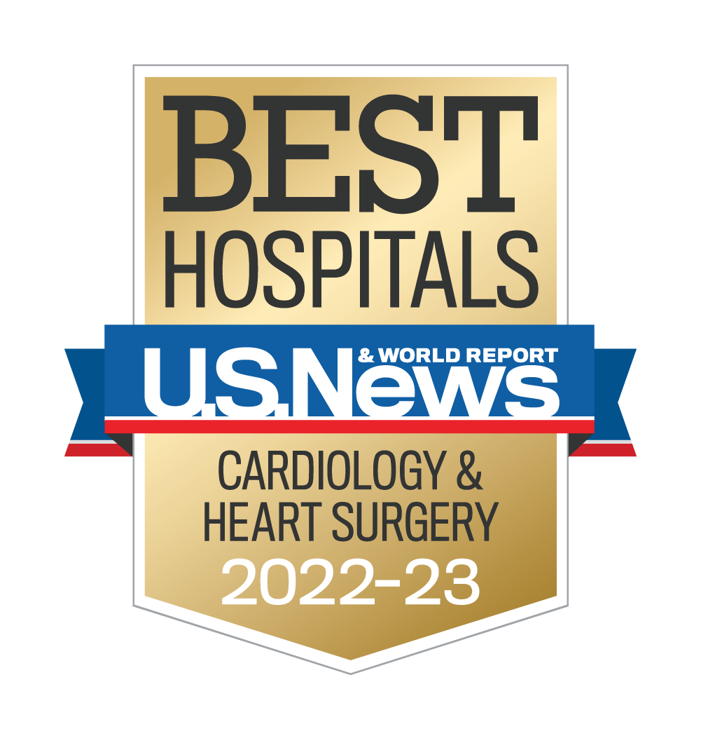 USNWR best regional hospital cardiology badge for 2022 - 2023 