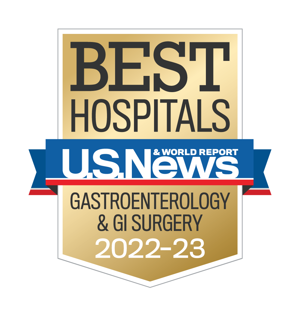 USNWR best regional hospital gastroenterology badge for 2022 - 2023 