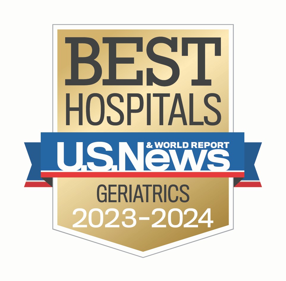 USNWR badge for geriatrics 2023-2024