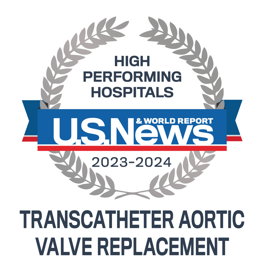 USNWR transcatheter aortic valve replacement badge