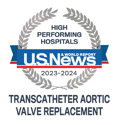 USNWR transcatheter aortic valve replacement badge