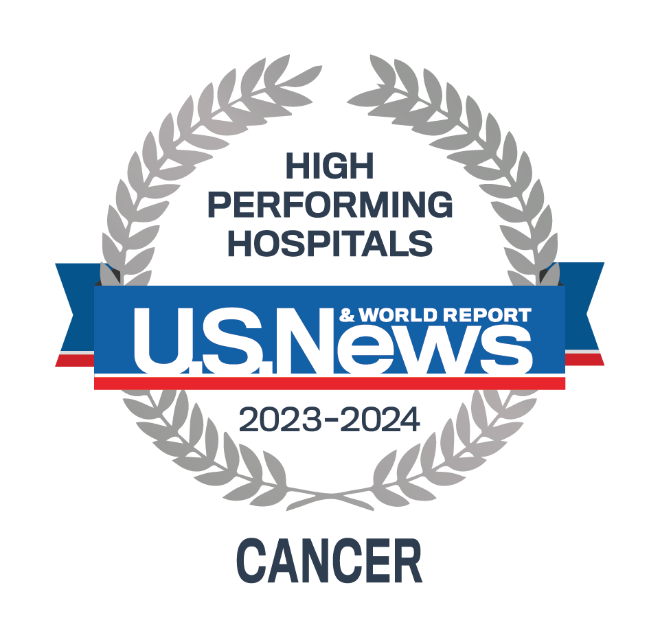 USNWR cancer high performing badge