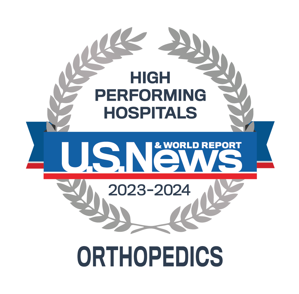 USNWR orthopedics badge
