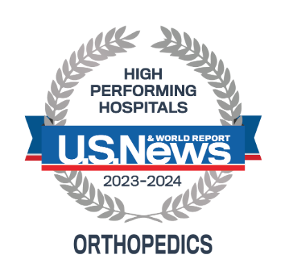 USNWR orthopedics badge