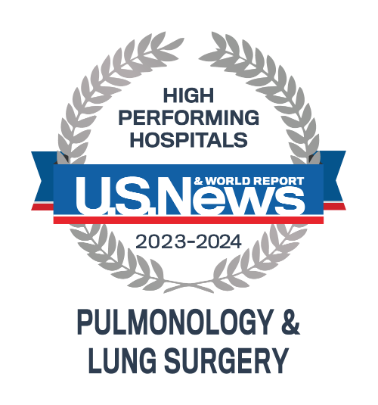 USNWR pulmonology and lung surgery badge