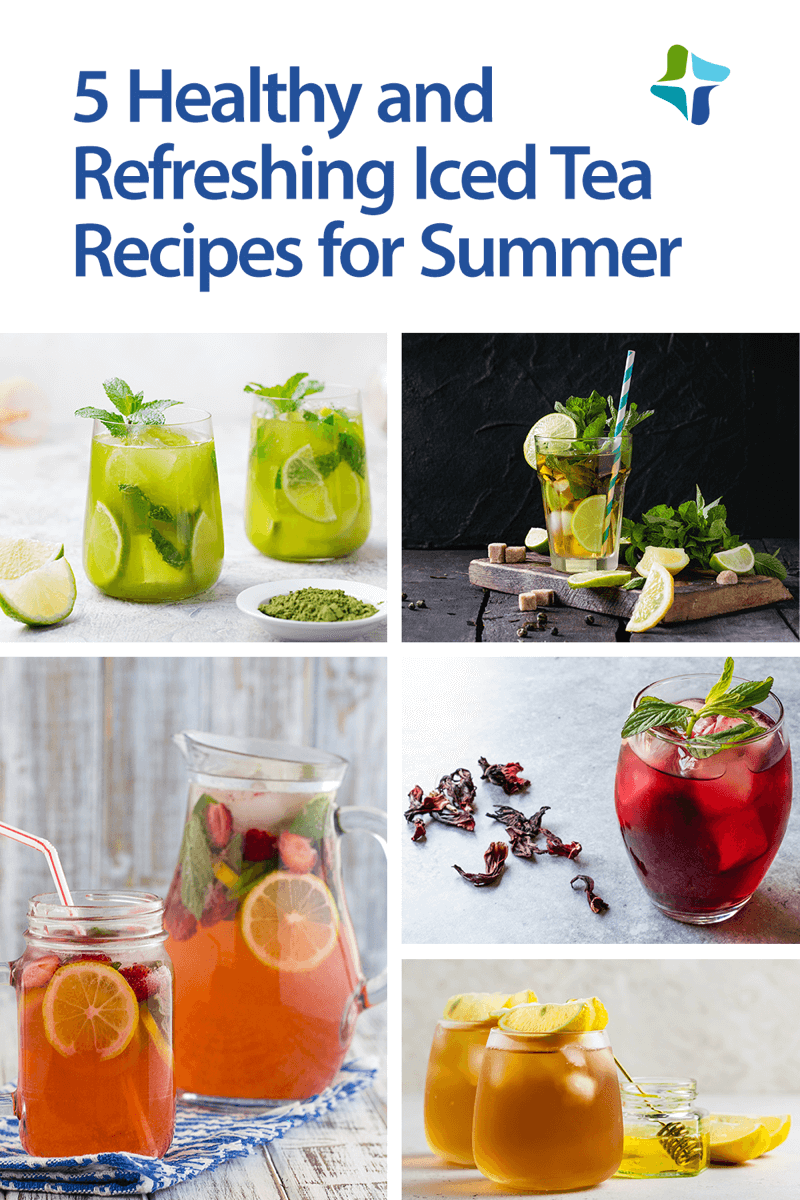 5 Healthy and Refreshing Iced Tea Recipes for Summer | Pin for later!