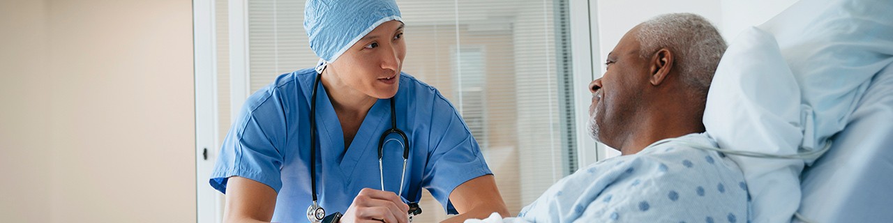 Schedule a Lung Cancer Screening in Greater Houston Male physician providing care to his patient
