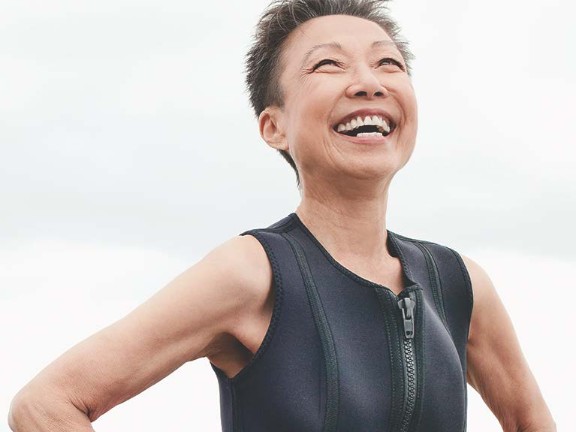 Woman smiling