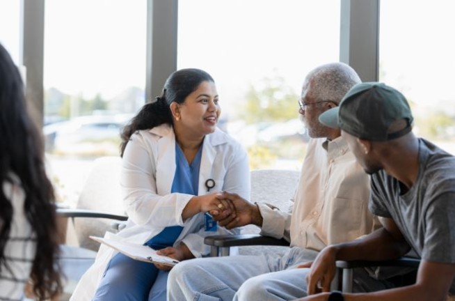 physician speaking with patient