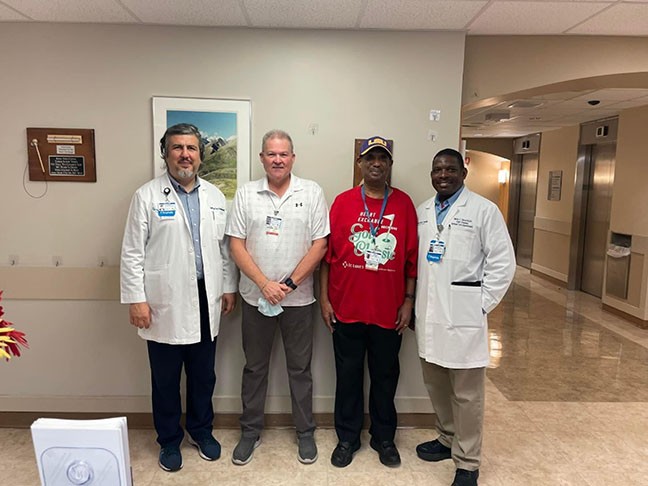 Ali Candir, Heart and Kidney Chaplin, David Wiebe, John Guidry, Heart Exchange chapter president and multiple organ recipient, Marlon Heard, Lung and Liver Chaplain 