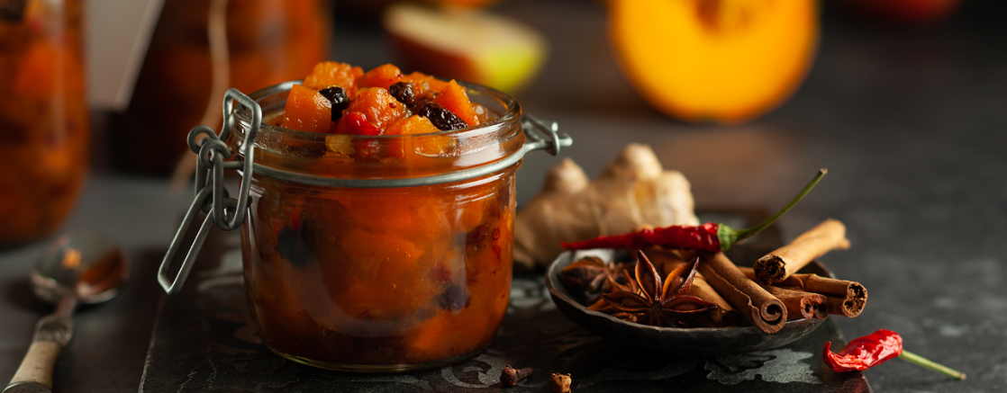 Apple pumpkin chutney recipe to replace cranberry sauce for Thanksgiving to prevent heartburn