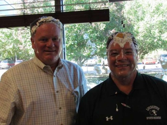 Memorial Livingston Administrator & Surgeon Take Pie to the Face | St. Luke's Health image