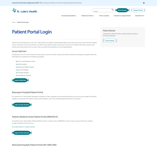 Patient Portal Login | St. Luke's Health